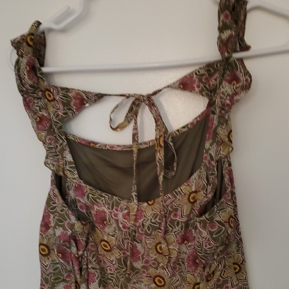 Maurices Floral Lined Midi Dress with Ruffle Straps - Picture 9 of 14